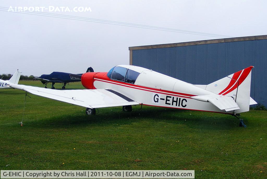 G-EHIC, 1961 Jodel D-140B Mousequetaire II C/N 53, at Fullers Hill Farm, Little Gransden
