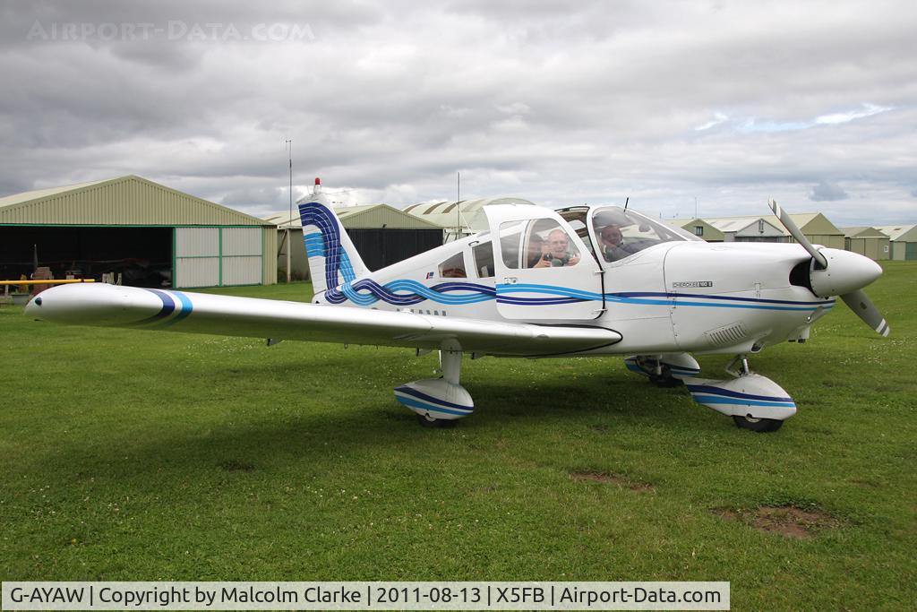 G-AYAW, 1970 Piper PA-28-180 Cherokee C/N 28-5805, Piper PA-28-180 Cherokee at Fishburn Airfield, August 2011.