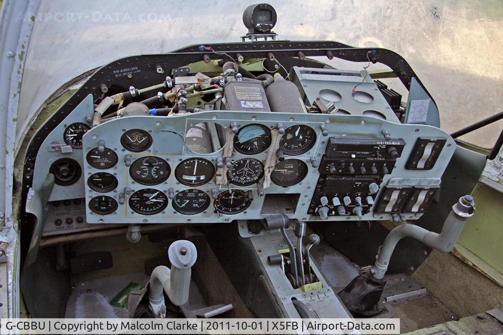 G-CBBU, 1975 Scottish Aviation Bulldog T.1 C/N BH120/360, Scottish Aviation Bulldog T1 at Fishburn Airfield, October 2011.