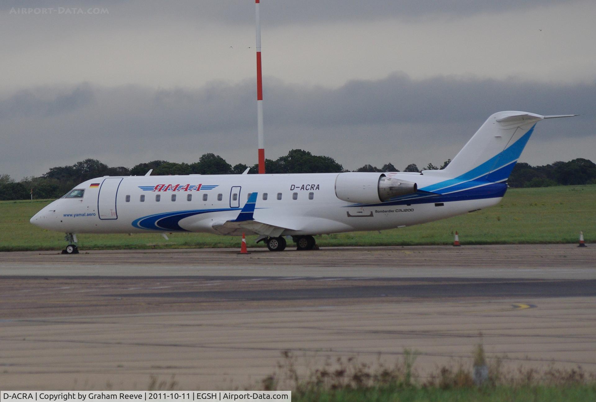 D-ACRA, Canadair CRJ-200ER (CL-600-2B19) C/N 7567, Parked at Norwich.