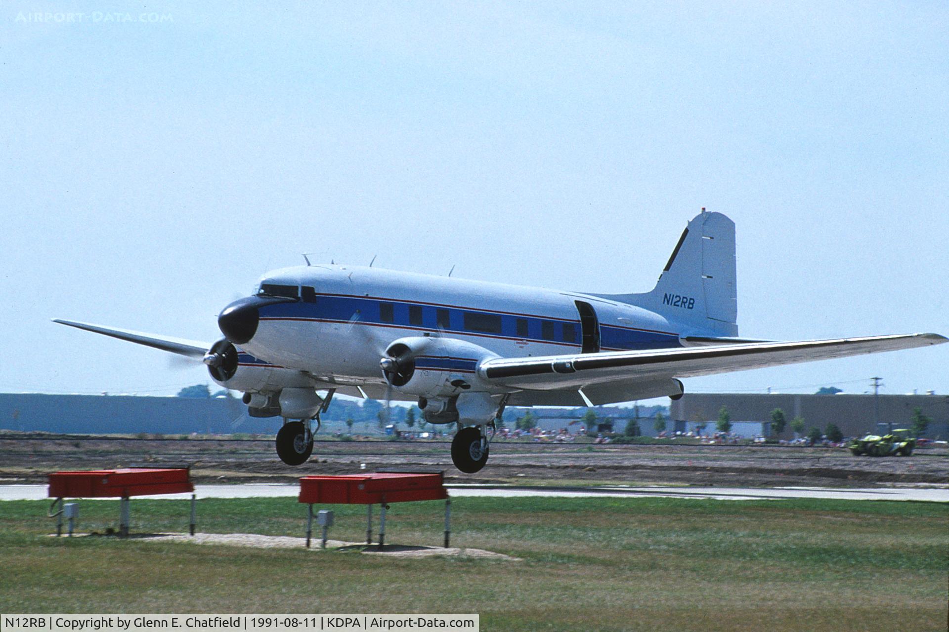 N12RB, 1943 Douglas DC3C-S1C3G (C-47A) C/N 20401, C-47A 43-15935 ex-N890P arriving on Runway 10