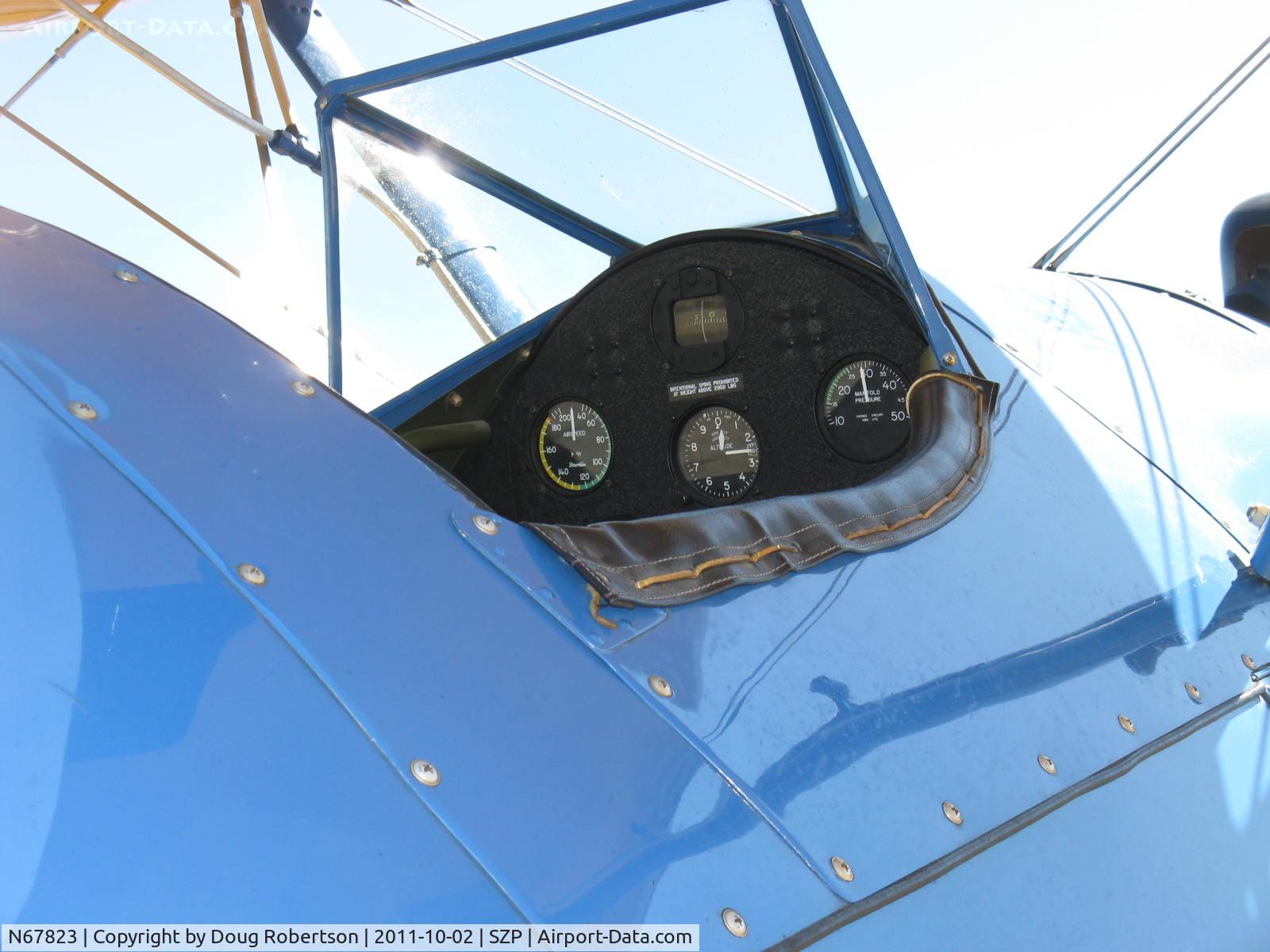 N67823, 1943 Boeing A75N1(PT17) C/N 75-7365, 1943 Boeing Stearman A75N1 (PT-17), Lycoming R-680-13 225 Hp, front panel