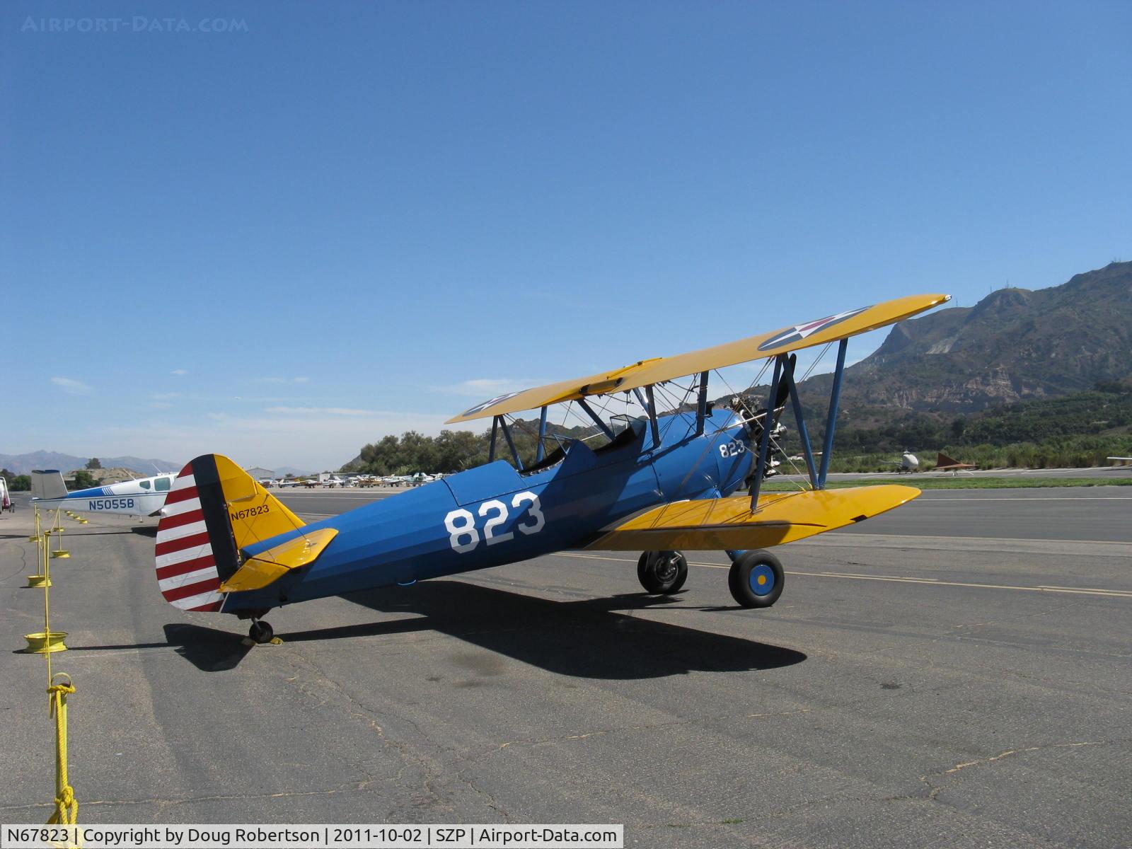 N67823, 1943 Boeing A75N1(PT17) C/N 75-7365, 1943 Boeing Stearman A75N1 (PT-17), Lycoming R-680-13 225 Hp