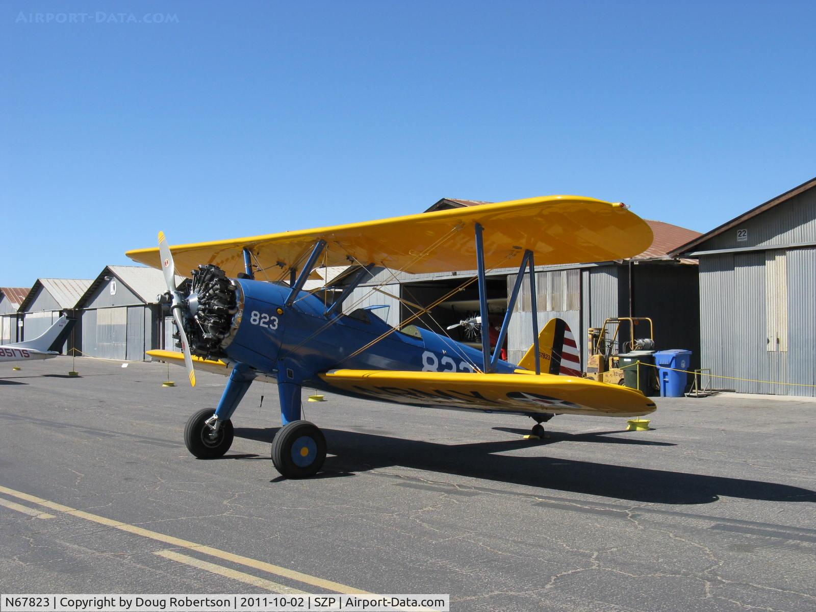 N67823, 1943 Boeing A75N1(PT17) C/N 75-7365, 1943 Boeing Stearman A75N1 (PT-17), Lycoming R-680-13 225 Hp