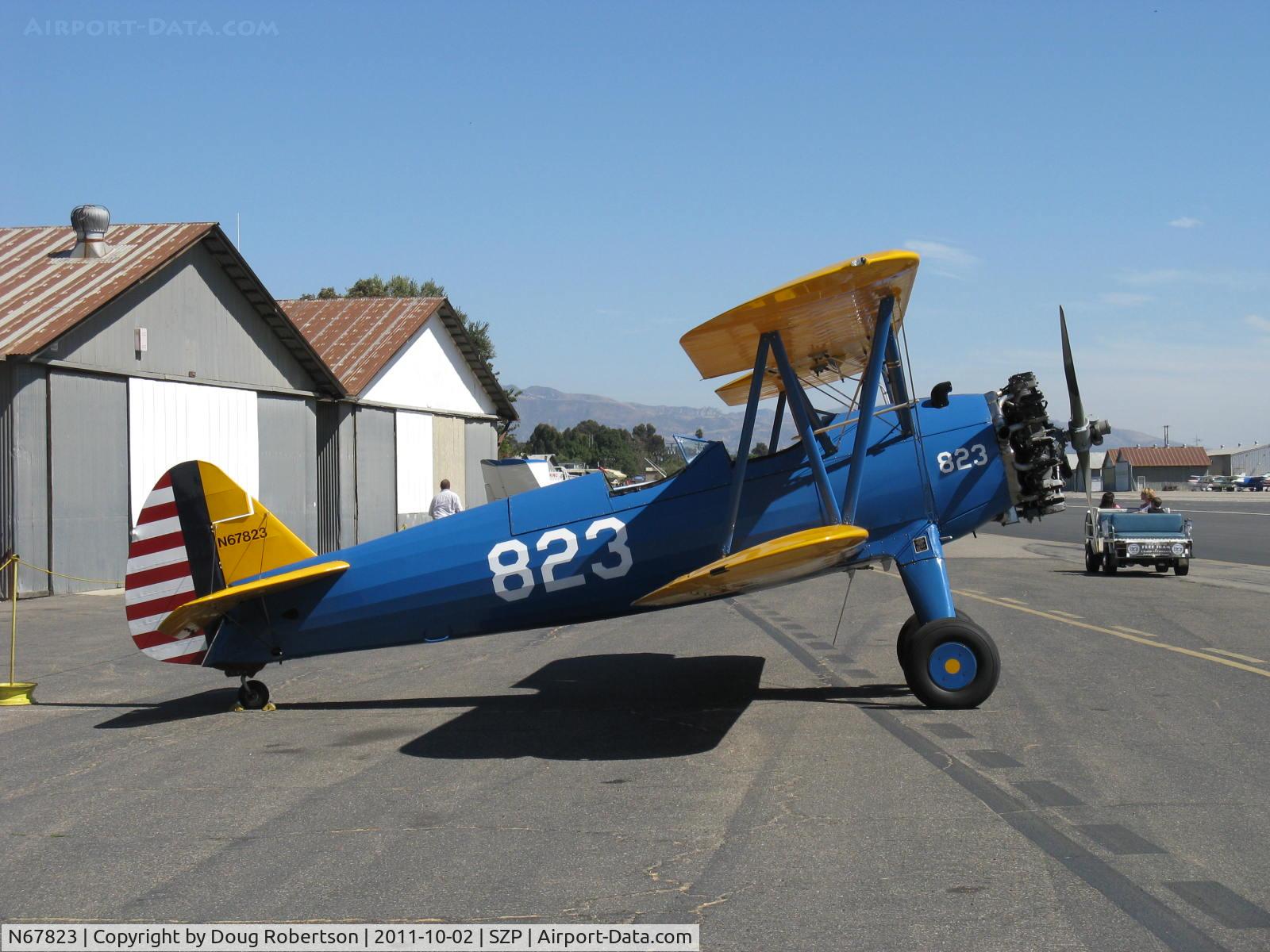 N67823, 1943 Boeing A75N1(PT17) C/N 75-7365, 1943 Boeing Stearman A75N1 (PT-17), Lycoming R-680-13 225 Hp, a beautiful restored example in stunning appearance