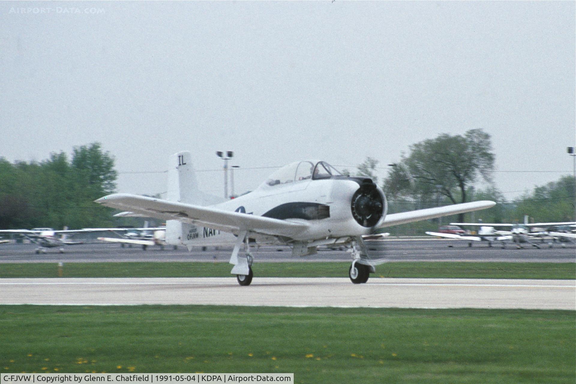 C-FJVW, 1954 North American T-28B Trojan C/N 219-24, Departing Runway 15
