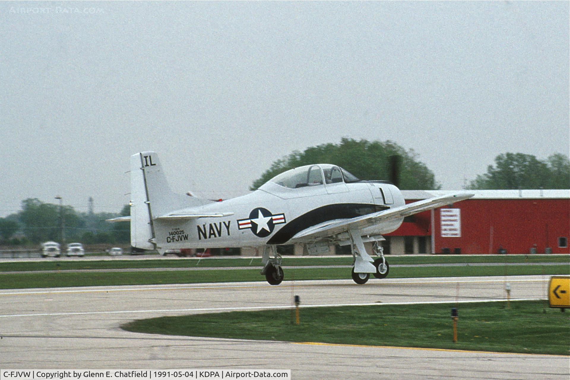 C-FJVW, 1954 North American T-28B Trojan C/N 219-24, Departing Runway 15