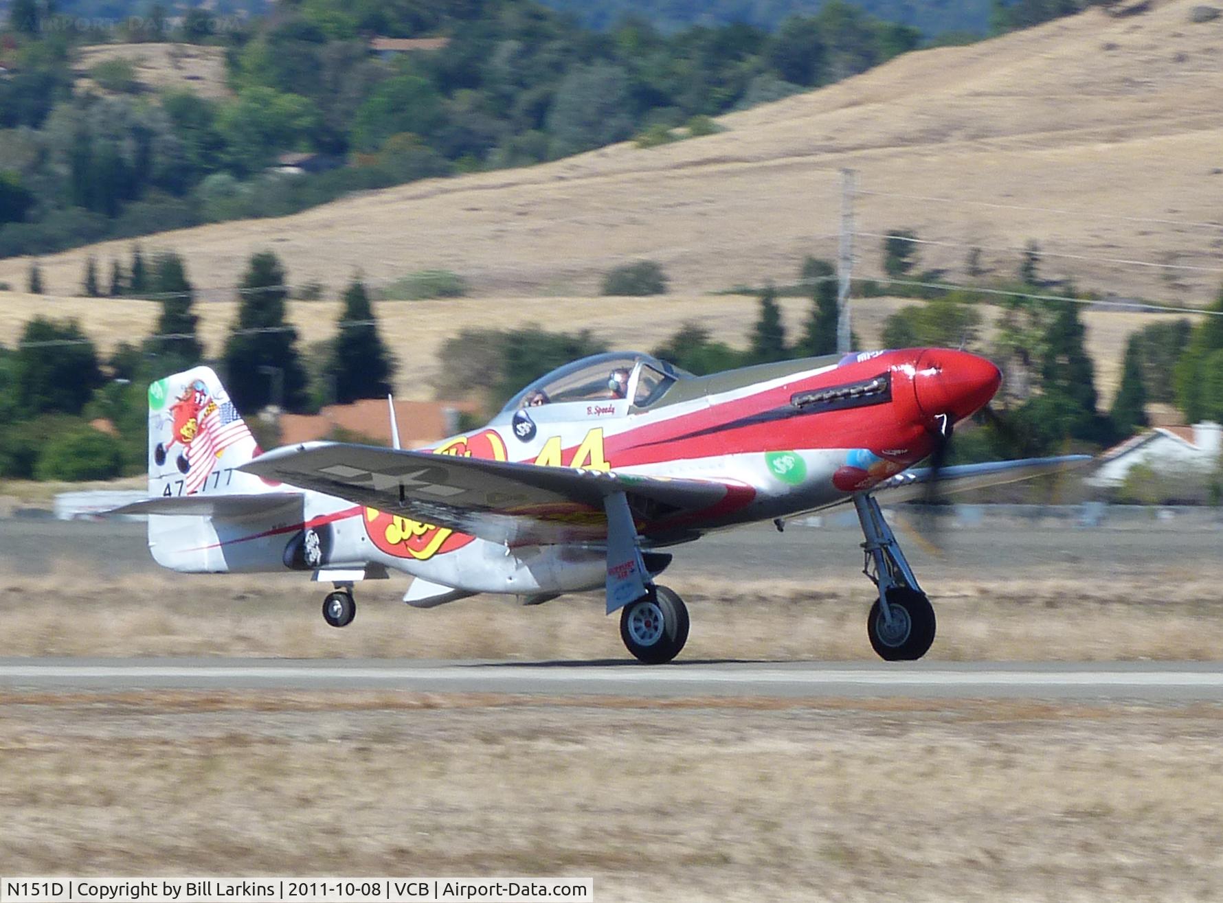N151D, 1944 North American P-51D Mustang C/N 44-72777, Taking off