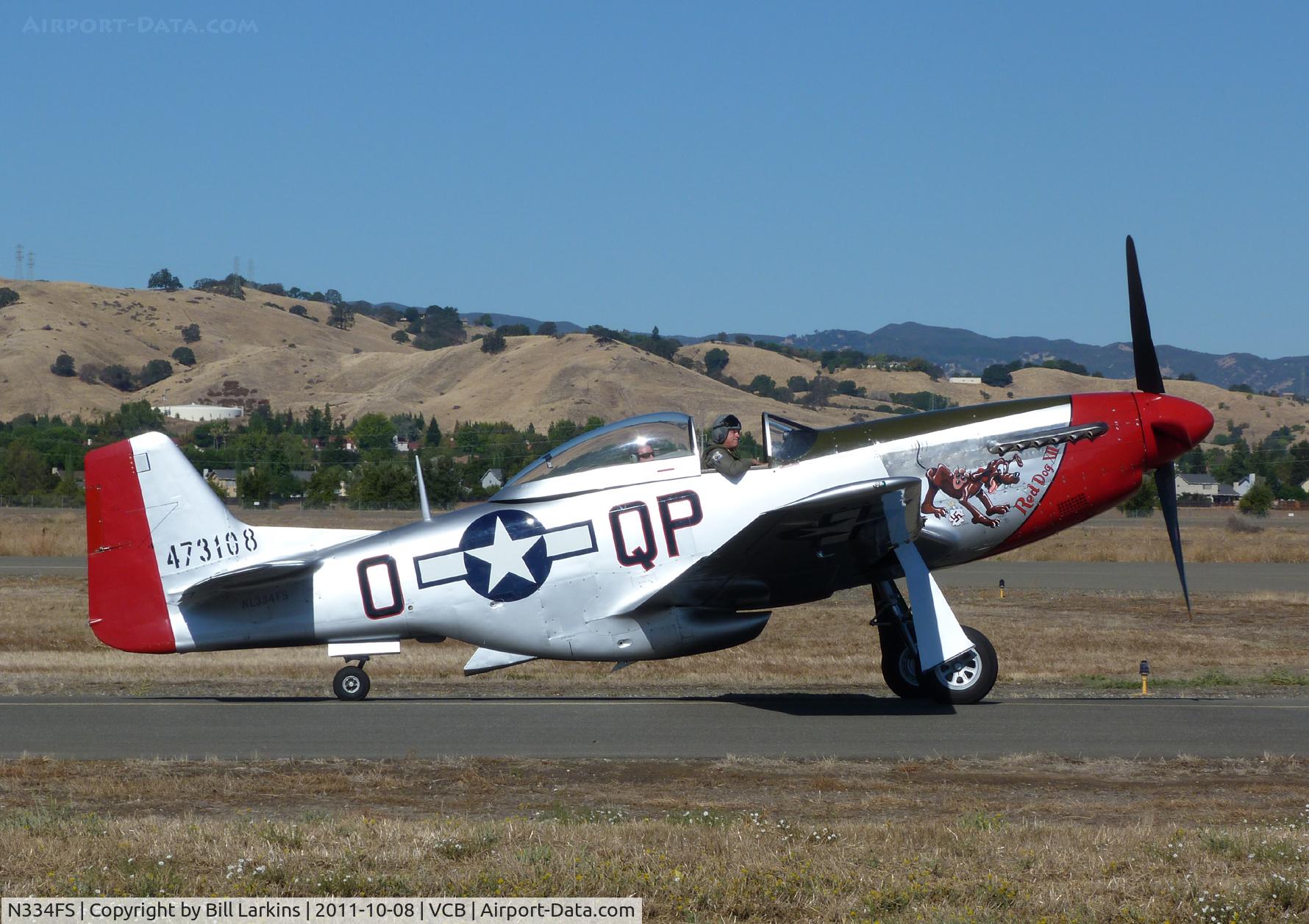 N334FS, 1944 North American P-51D Mustang C/N 122-39366 (44-72907), At the Nut Tree for Mustang Day.