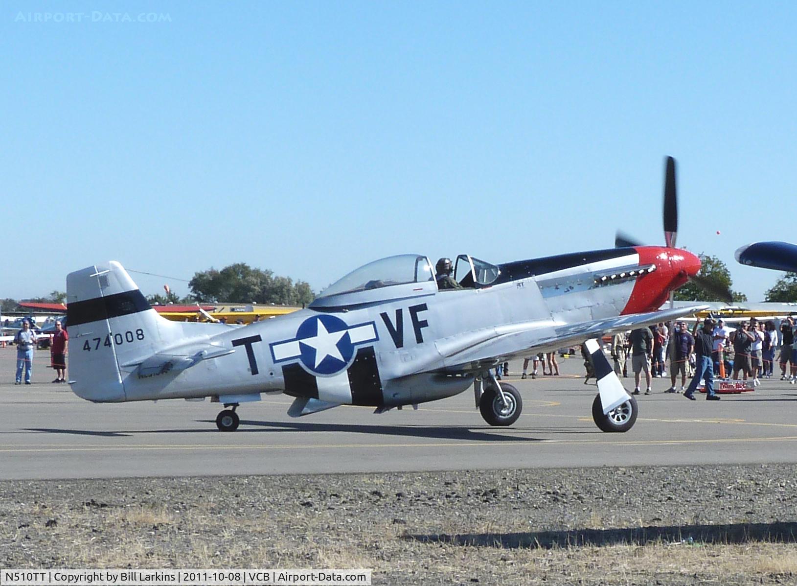 N510TT, 1944 North American F-51D Mustang C/N 44-74008, Arriving for Mustang Day.