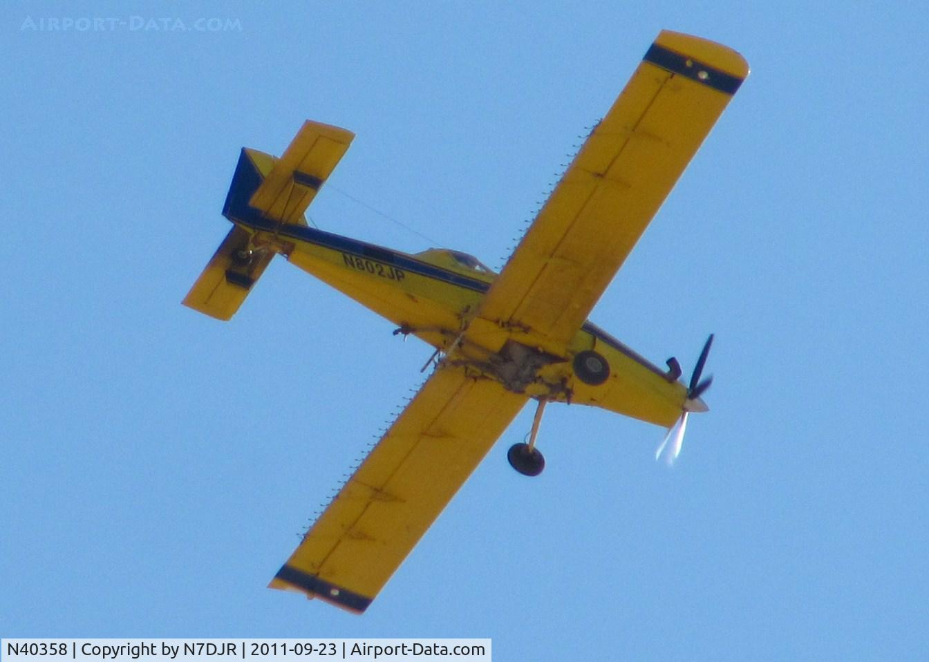 N40358, 2005 Thrush Aircraft Inc S2R-T34 C/N T34-273, Flying over Eloy
