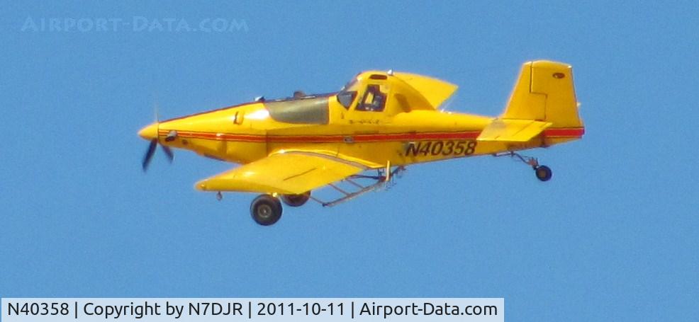 N40358, 2005 Thrush Aircraft Inc S2R-T34 C/N T34-273, Flying over Eloy