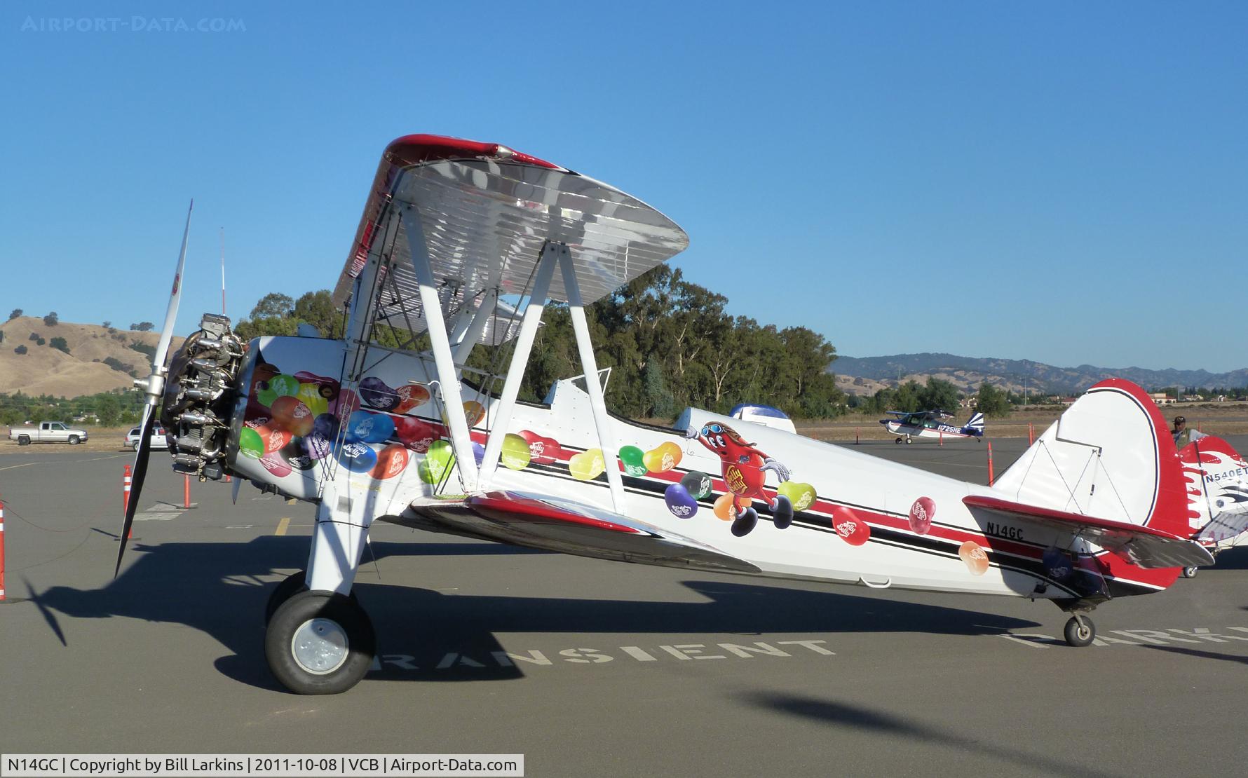 N14GC, 1941 Boeing B75N1 C/N 75-6503, New Jelly Belly paint scheme.