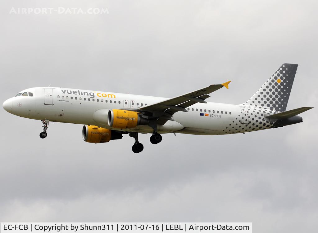 EC-FCB, 1990 Airbus A320-211 C/N 0158, Landing rwy 25R
