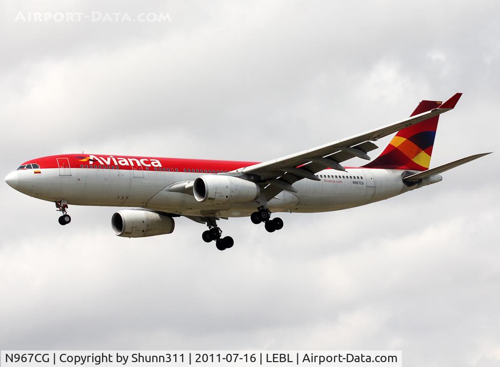 N967CG, 2008 Airbus A330-243 C/N 0967, Landing rwy 25R