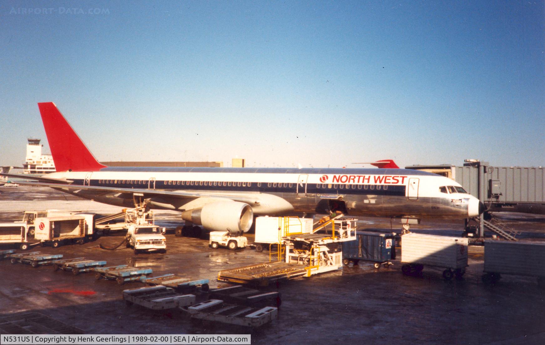 N531US, 1988 Boeing 757-251 C/N 23846, Northwest