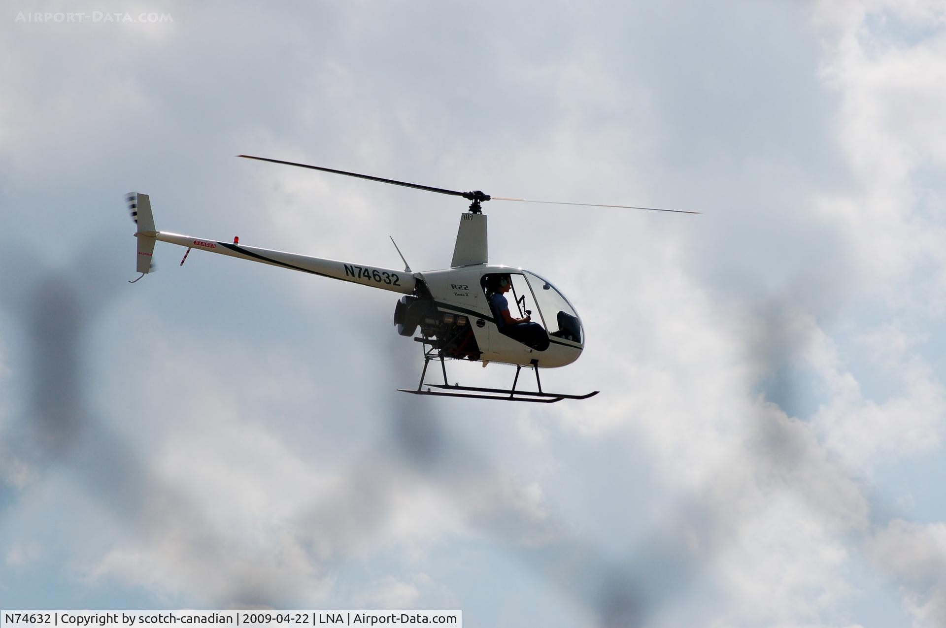 N74632, 2005 Robinson R22 Beta C/N 3963, 2005 Robinson Helicopter R22 BETA N74632 at Palm Beach County Park Airport, Lantana, FL