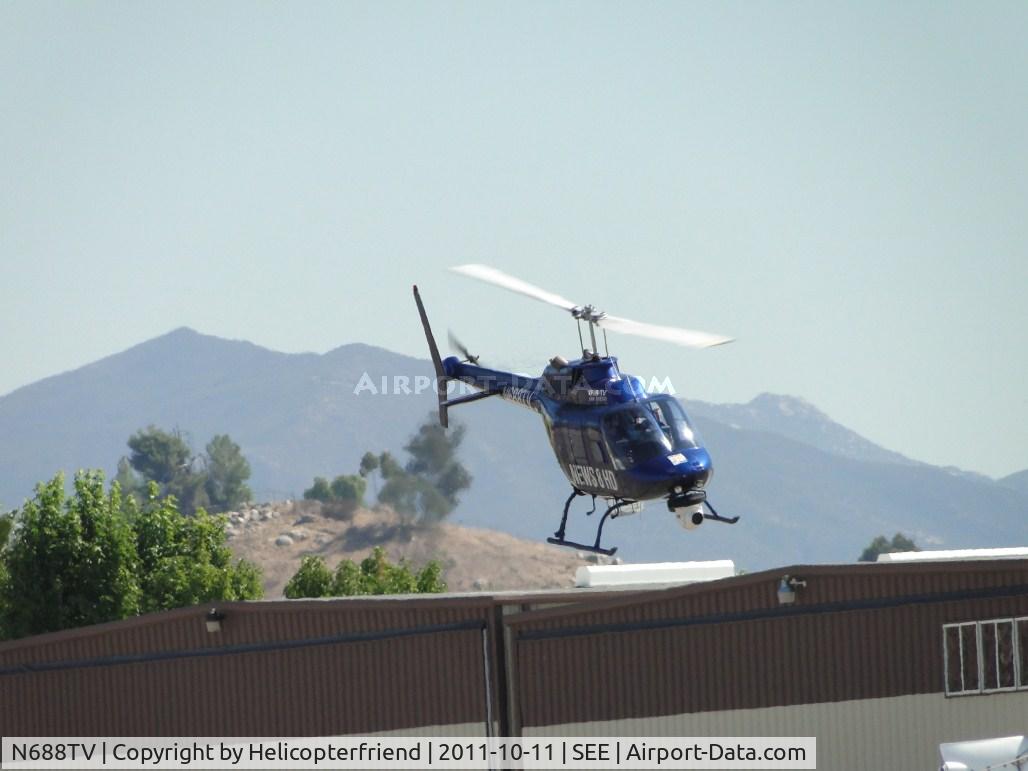 N688TV, Bell 206B JetRanger C/N 2642, Responding to a call at an Elementary School in Poway Ca