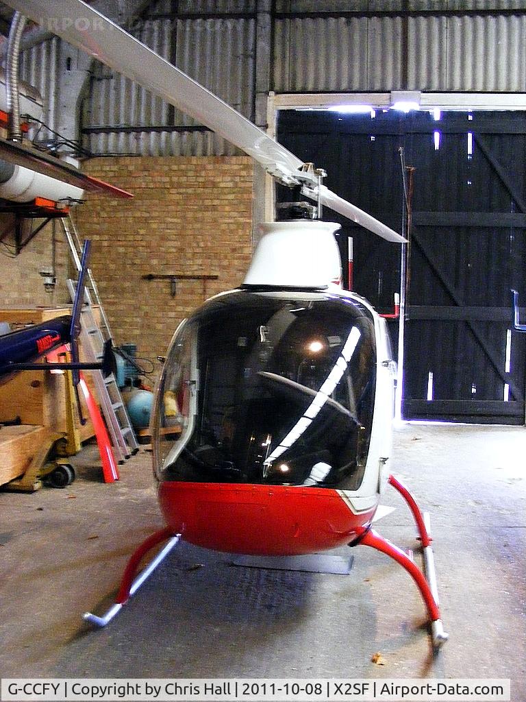 G-CCFY, 2003 Rotorway Exec 162F C/N 6719, At Rotorway UK, Street Farm, Takeley
