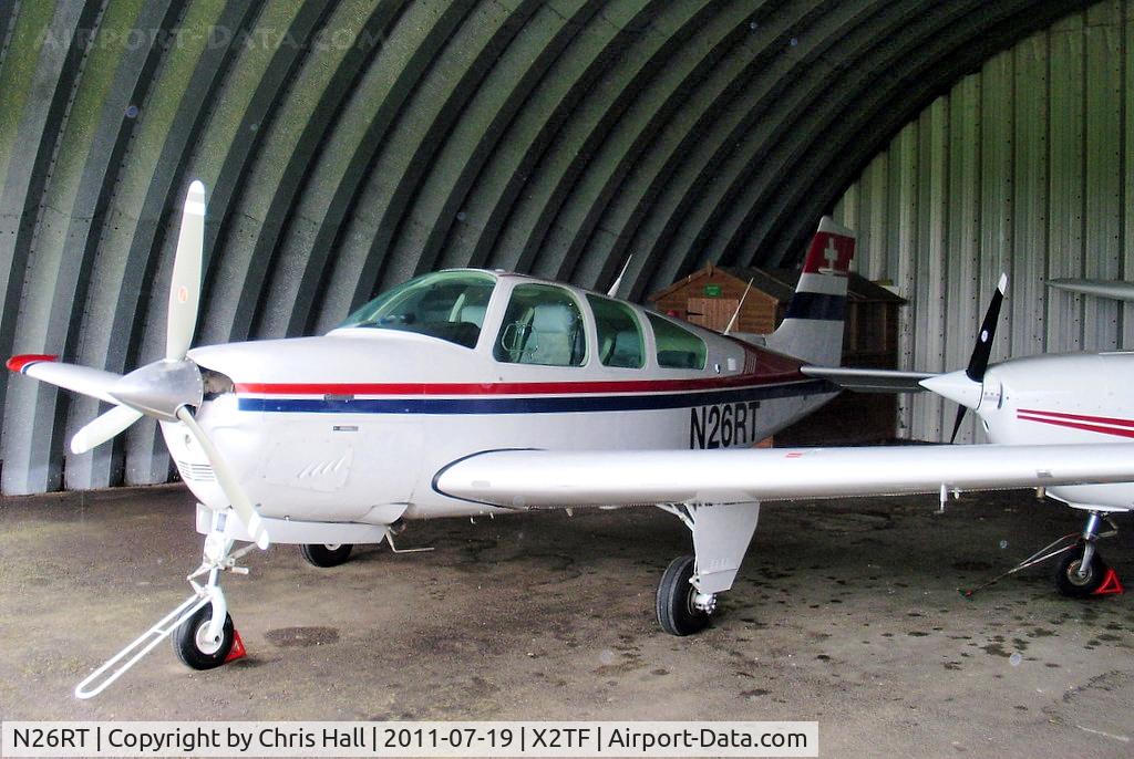 N26RT, 1988 Beech F33A Bonanza Bonanza C/N CE-1292, At Top Farm Airfield, Hertfordshire.
