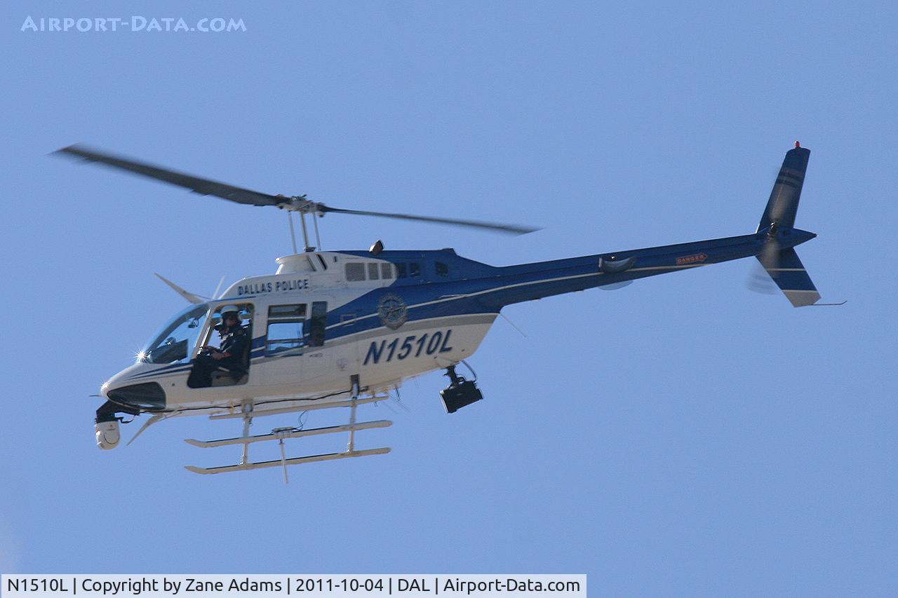 N1510L, 2006 Bell 206B JetRanger III C/N 4613, Dallas Police Helicopter circling Love Field prior to President Obama's arrival on Air Force One