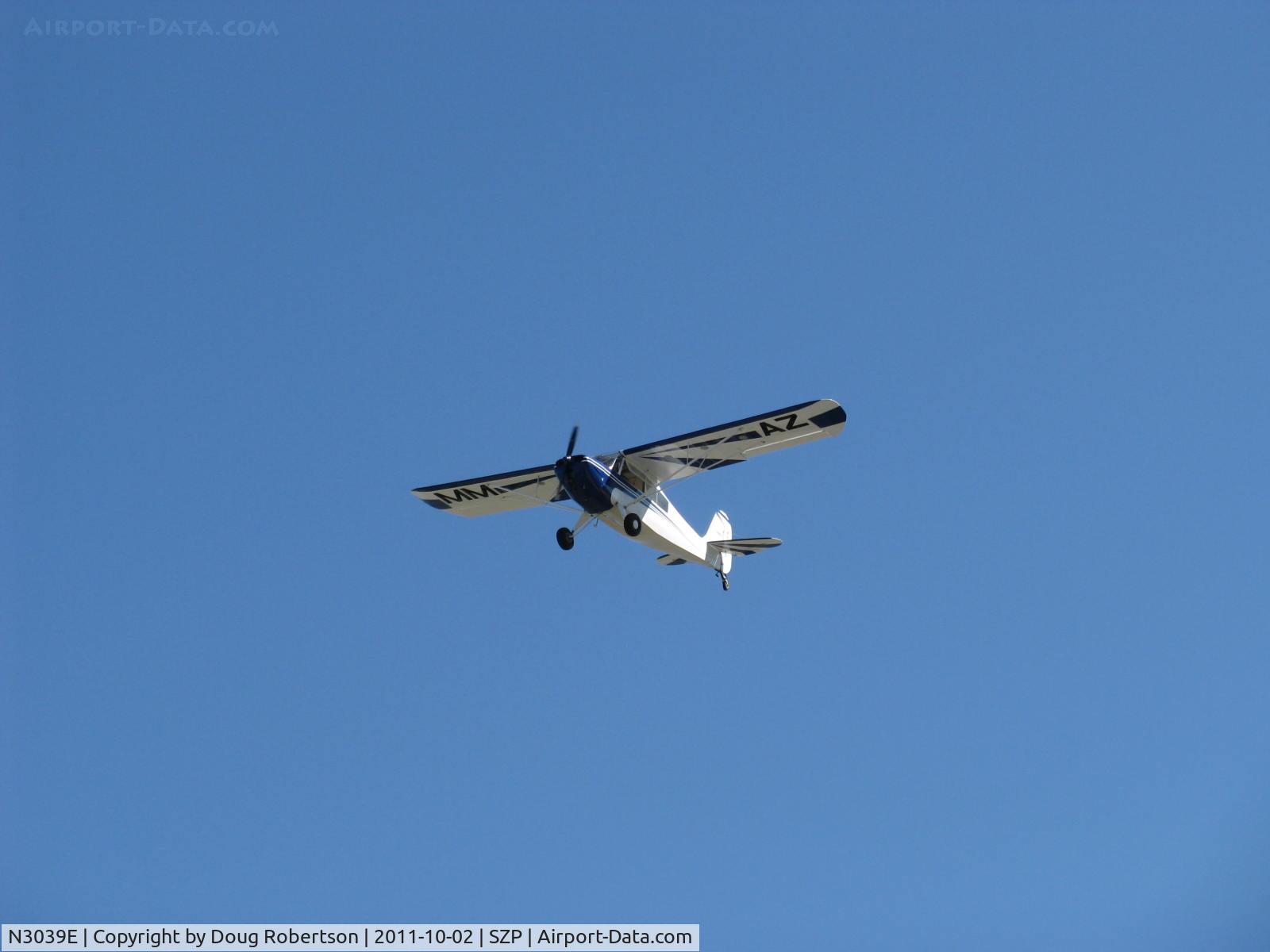 N3039E, 1946 Aeronca 7AC Champion C/N 7AC-6625, 1946 Aeronca 7AC CHAMPION, Continental O-200 100 Hp upgrade, on final Rwy 22L grass