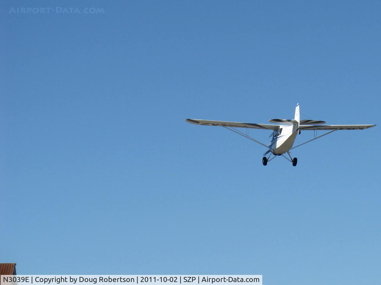 N3039E, 1946 Aeronca 7AC Champion C/N 7AC-6625, 1946 Aeronca 7AC CHAMPION, Continental O-200 100 Hp upgrade, on final Rwy 22L grass