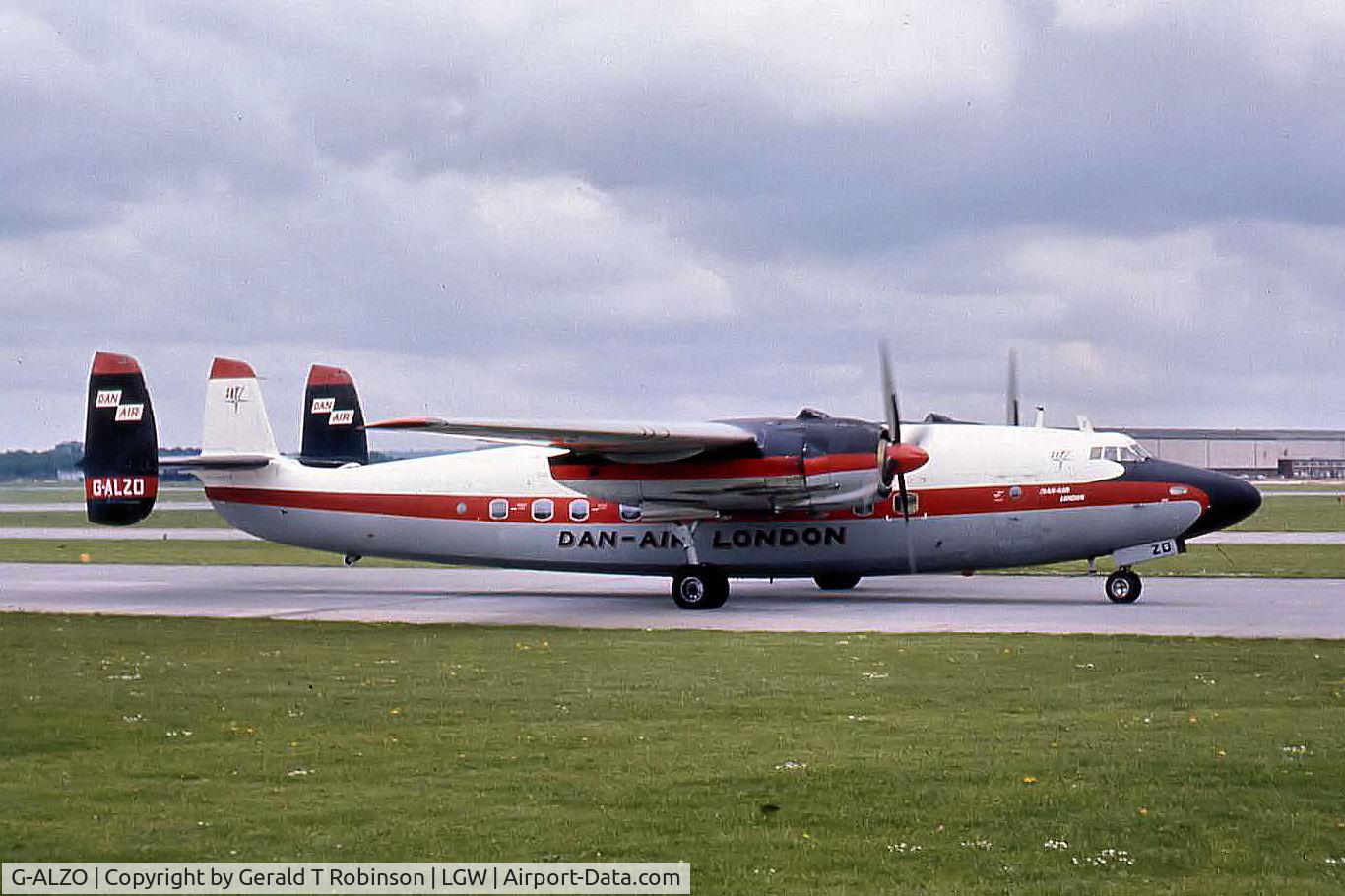 G-ALZO, 1950 Airspeed AS57 Ambassador 2 C/N 5226, Dan Air G-Alzo at Gatwick May 1969