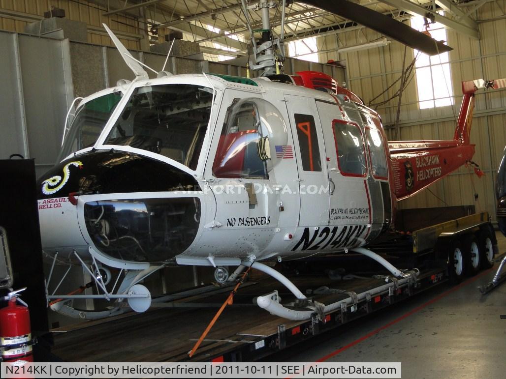 N214KK, 1964 Bell UH-1H Iroquois C/N 4267 (64-13560), Parked in her hanger