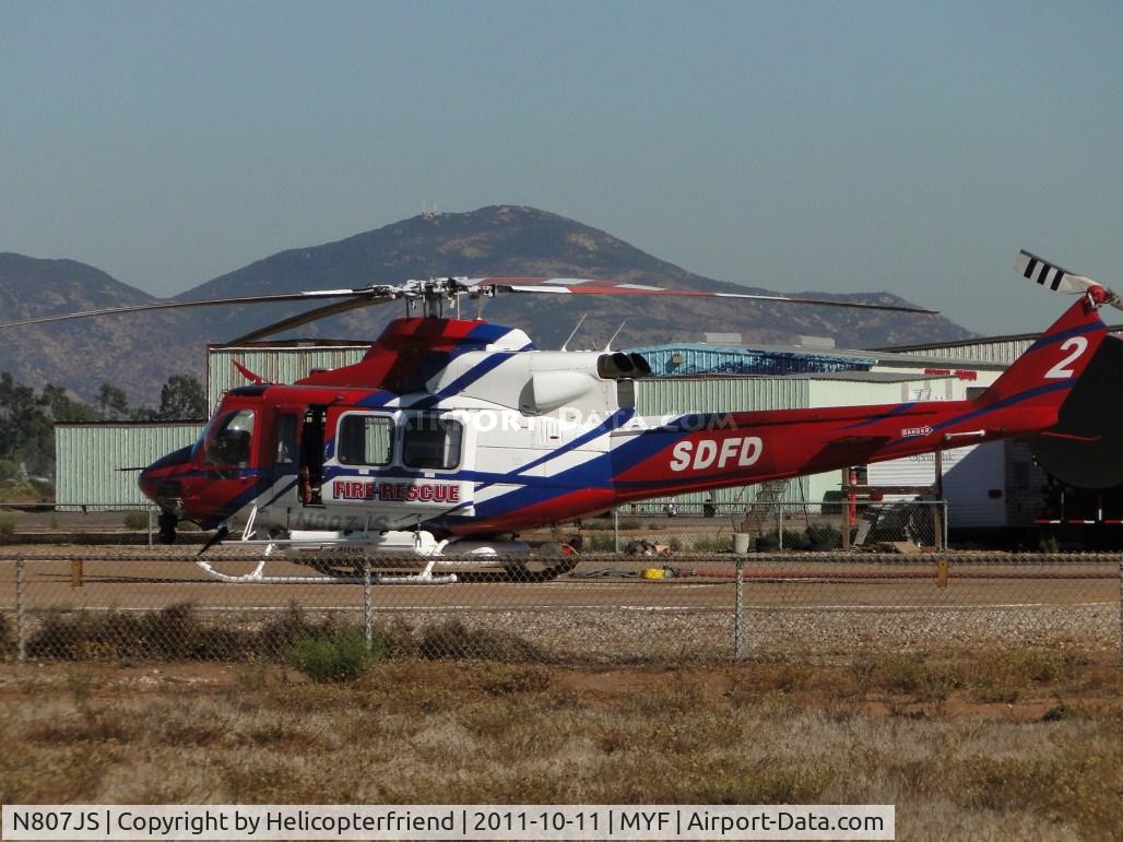 N807JS, Bell 412EP C/N 36466, Parked and waiting for emergency callout