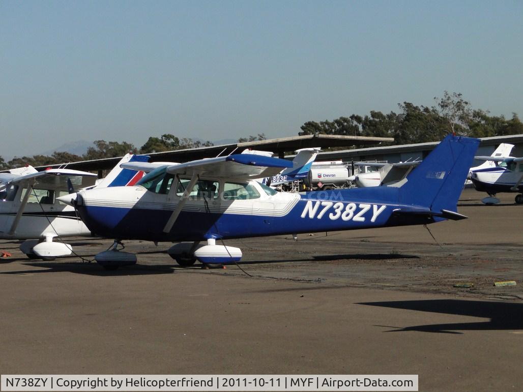 N738ZY, 1978 Cessna 172N C/N 17270377, Parked in the south side parking area