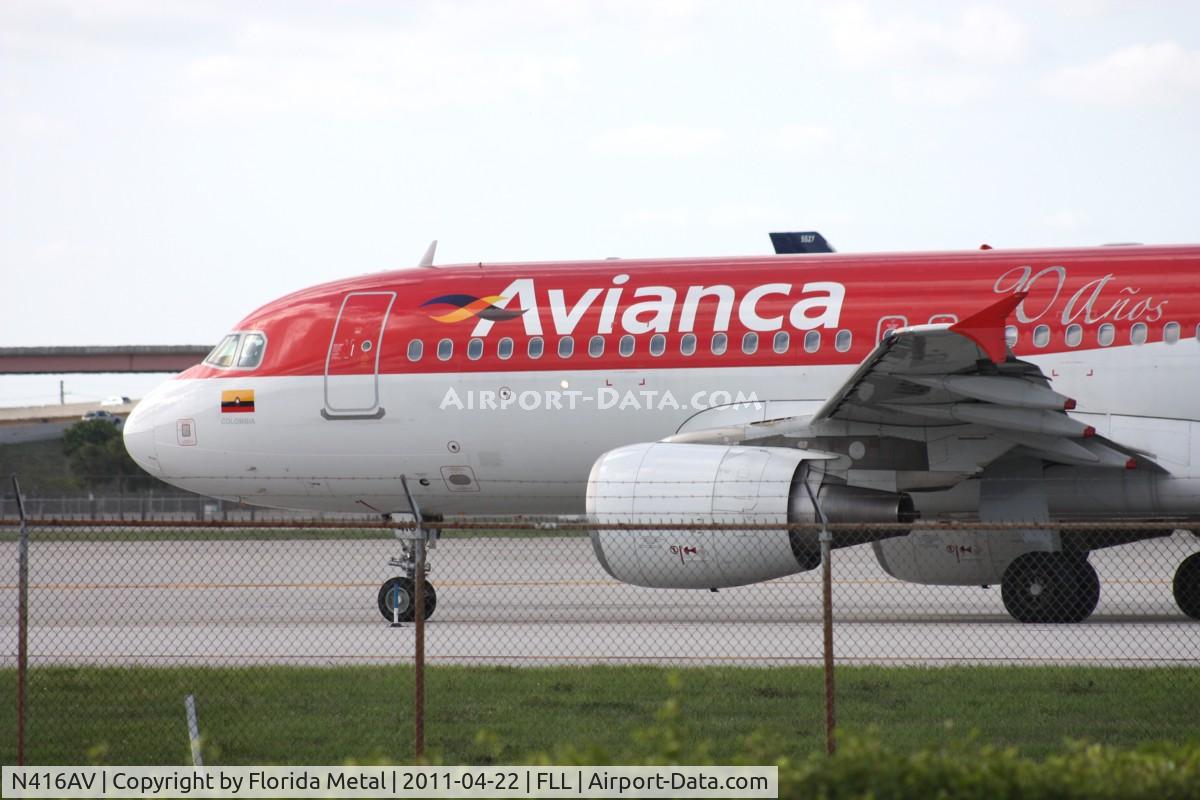 N416AV, 2010 Airbus A320-214 C/N 4167, Avianca A320