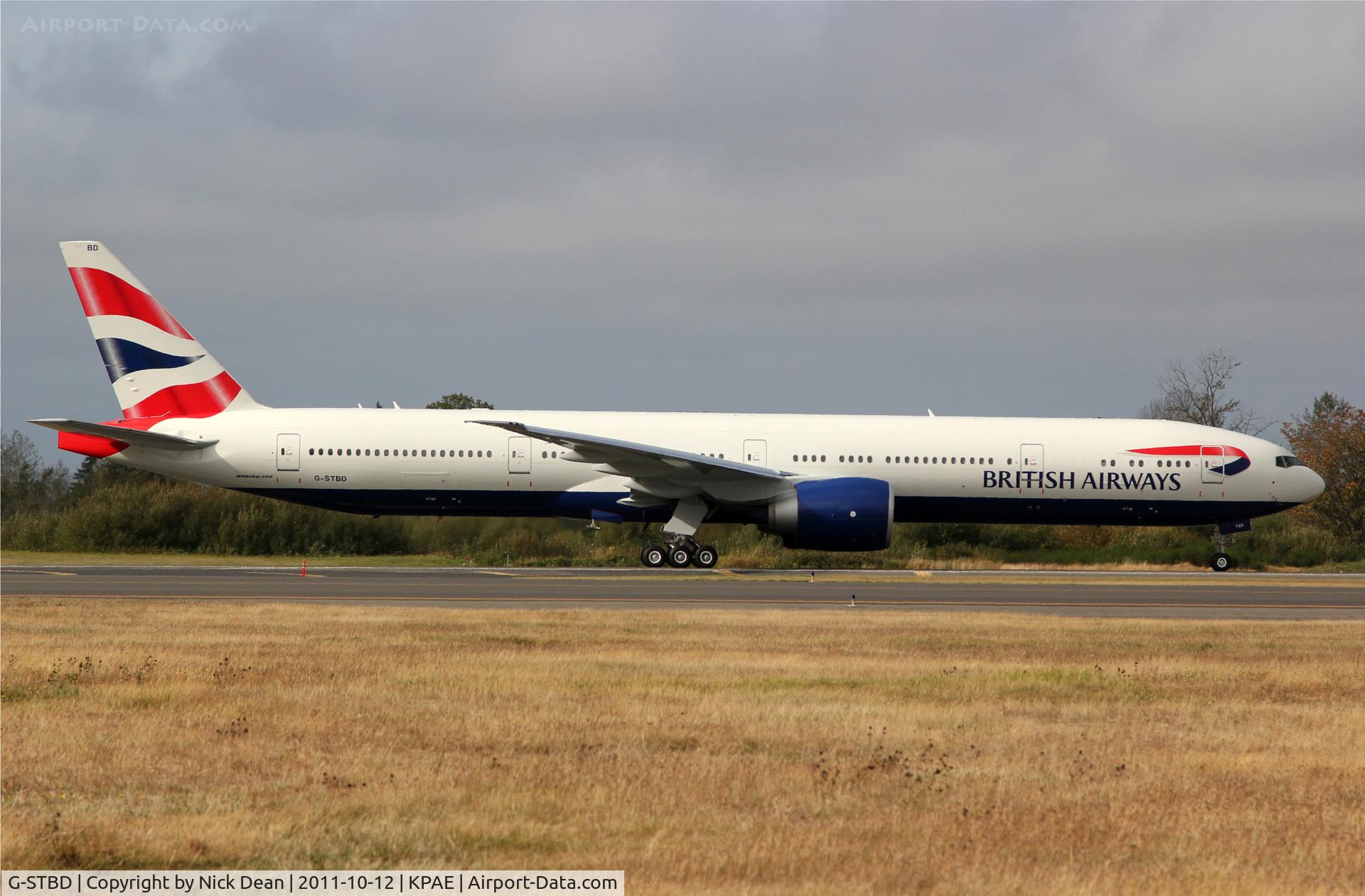 G-STBD, 2011 Boeing 777-36N/ER C/N 38695, KPAE/PAE Boeing 083 returning from first flight.