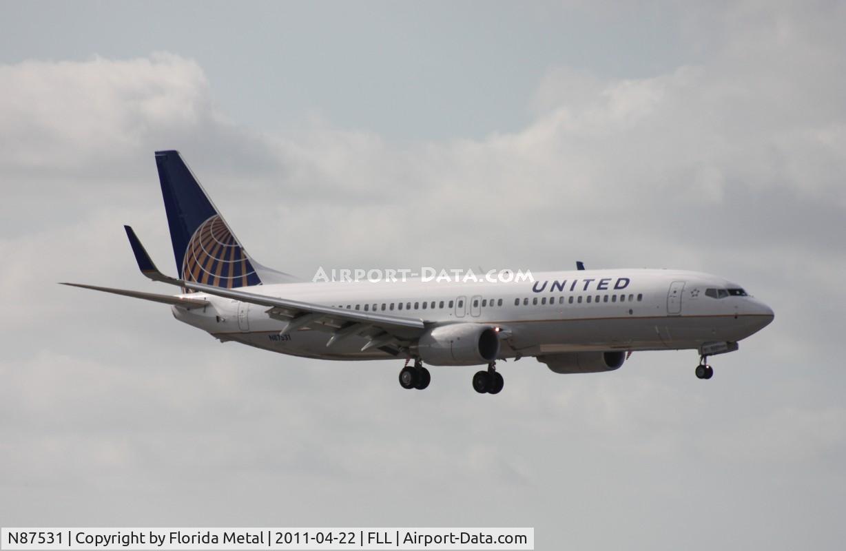 N87531, 2011 Boeing 737-824 C/N 39999, United 737-800