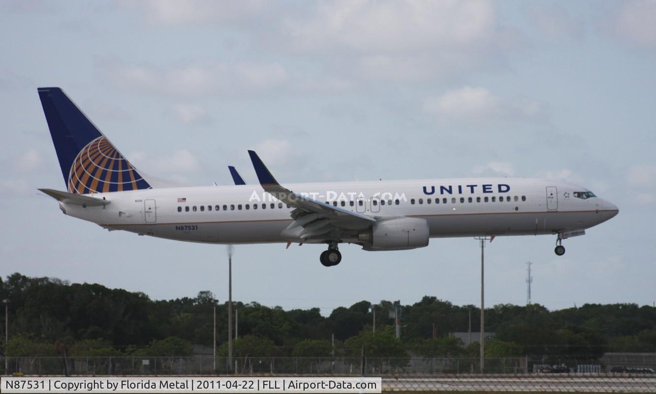 N87531, 2011 Boeing 737-824 C/N 39999, United 737-800
