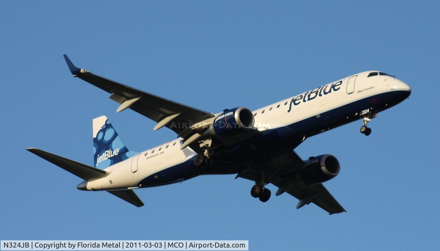 N324JB, 2010 Embraer ERJ-190-100 IGW 190AR C/N 19000388, 