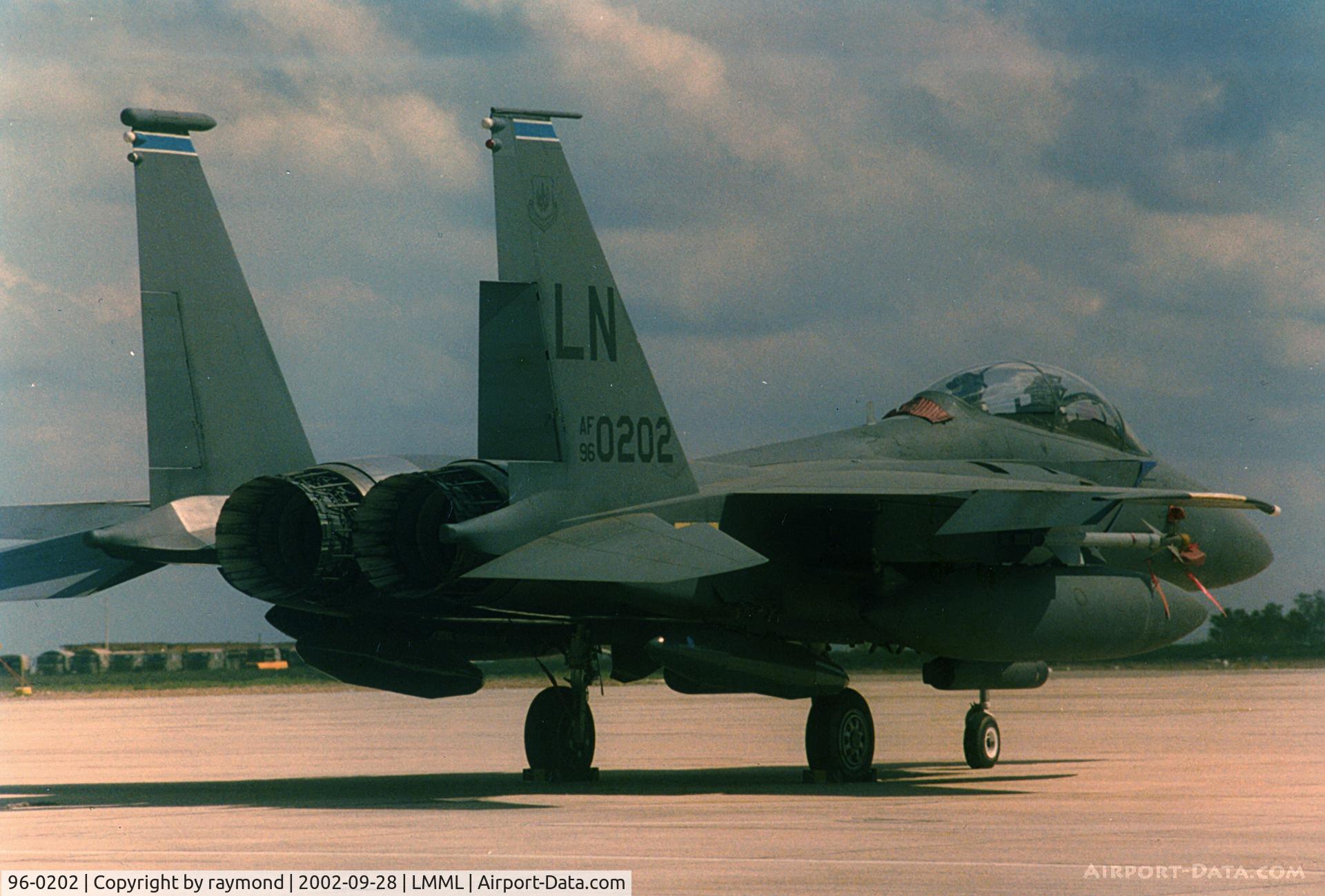 96-0202, 1996 McDonnell Douglas F-15E Strike Eagle C/N 1335/E212, F15 Eagle 96-0202 LN492 USAF