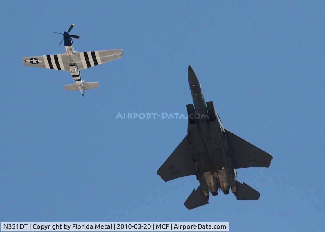 N351DT, 1944 North American P-51D Mustang C/N 122-41042, Crazy Horse with F-15