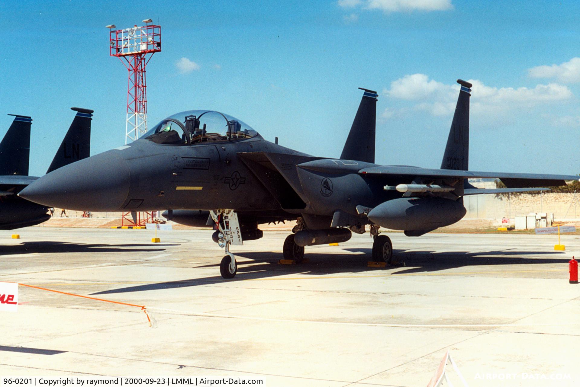 96-0201, 1996 McDonnell Douglas F-15E Strike Eagle C/N 1331/E211, F15 96-0201 492FW/LN USAF