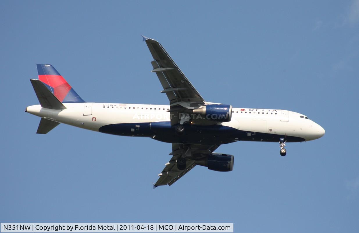 N351NW, 1997 Airbus A320-212 C/N 766, Delta A320
