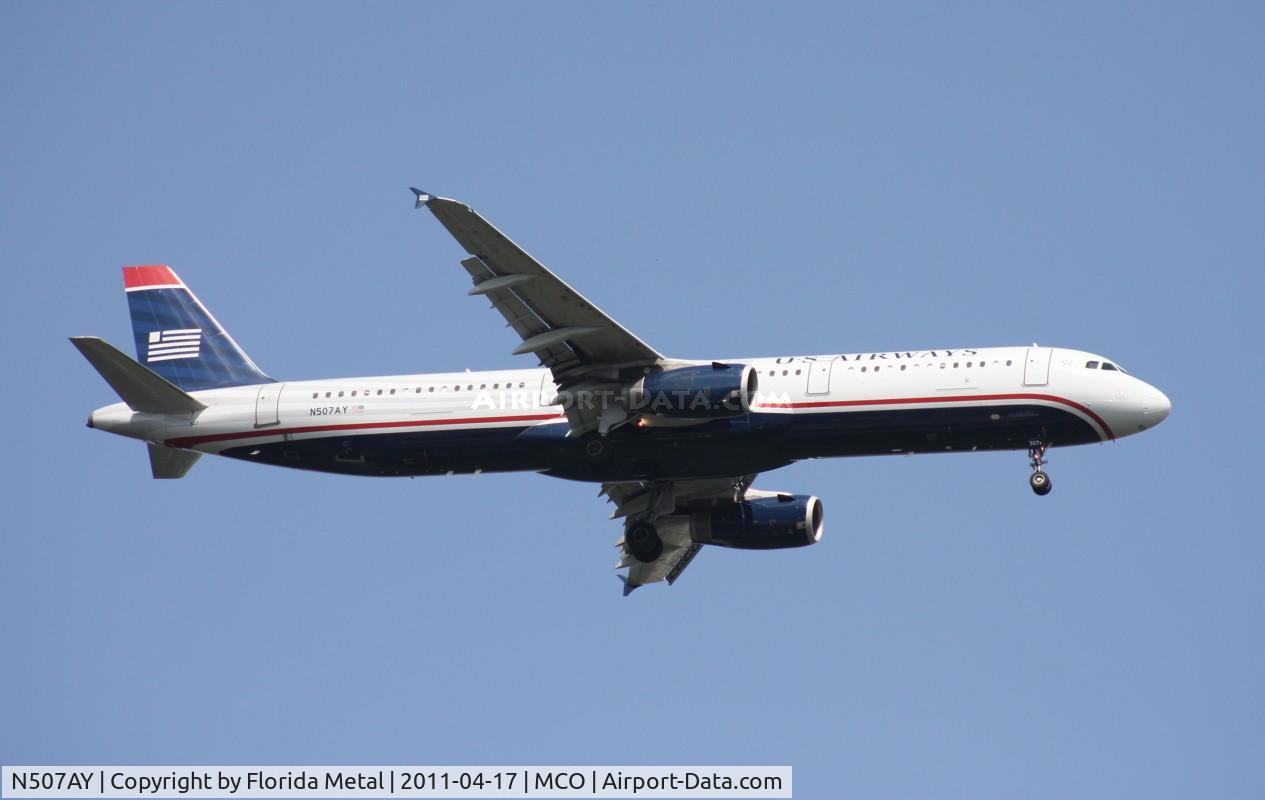 N507AY, 2008 Airbus A321-231 C/N 3712, US Airways A321