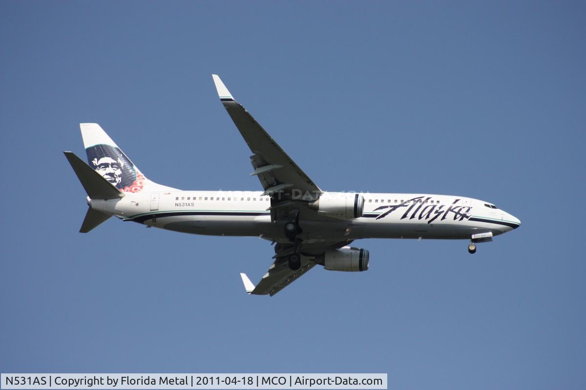 N531AS, 2010 Boeing 737-890 C/N 35199, Alaska 737-800