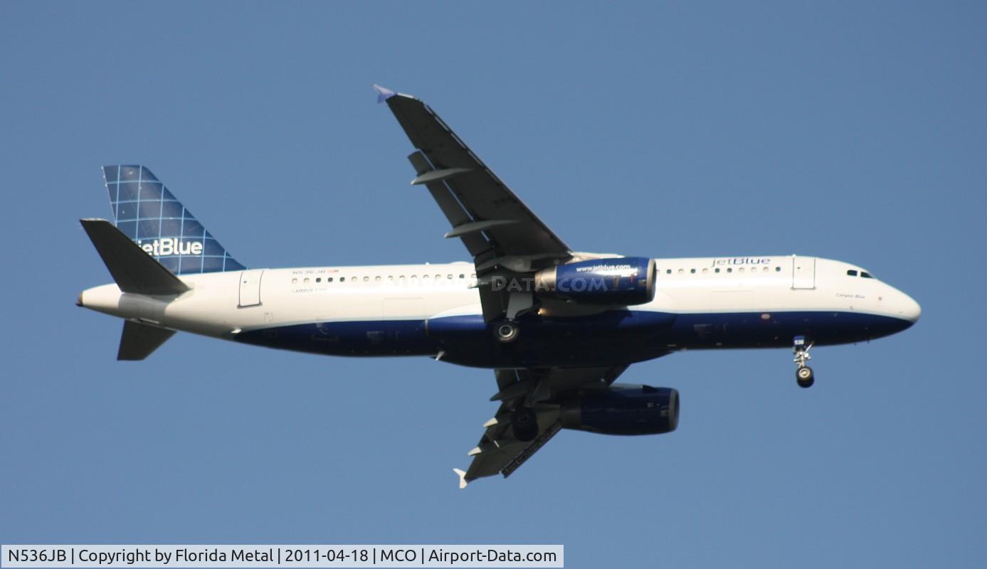 N536JB, 2002 Airbus A320-232 C/N 1784, Canyon blue