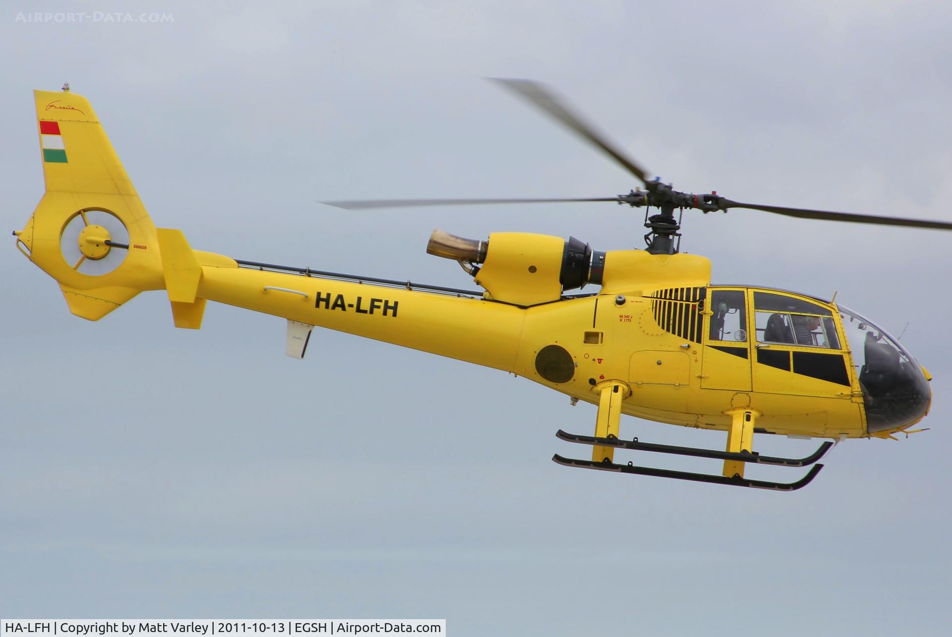 HA-LFH, 1979 Aerospatiale SA-342J Gazelle C/N 1775, Arriving at Saxon Air.