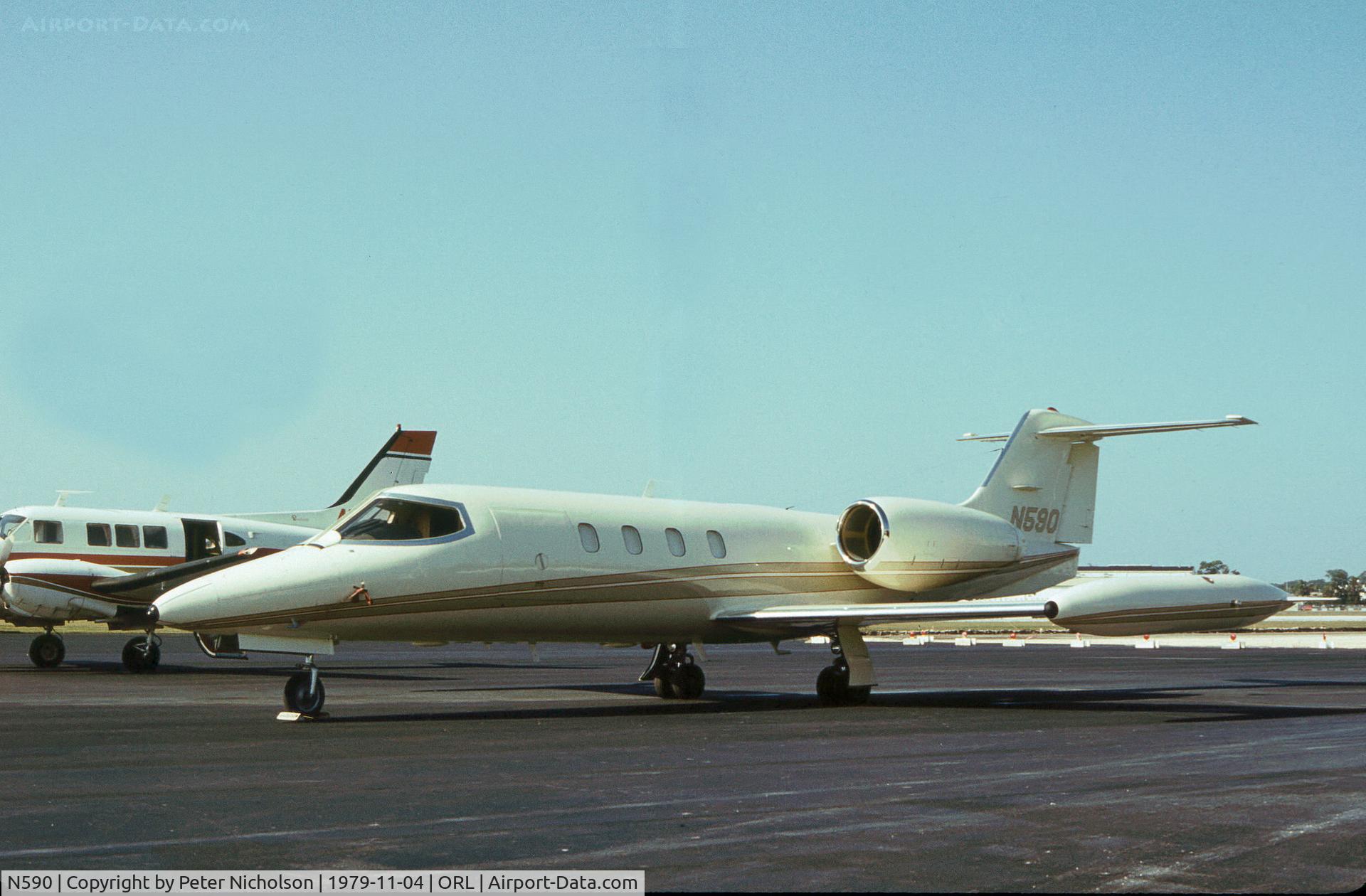N590, Gates Learjet Corp. 35A C/N 186, Learjet 35A as seen at Herndon in November 1979.