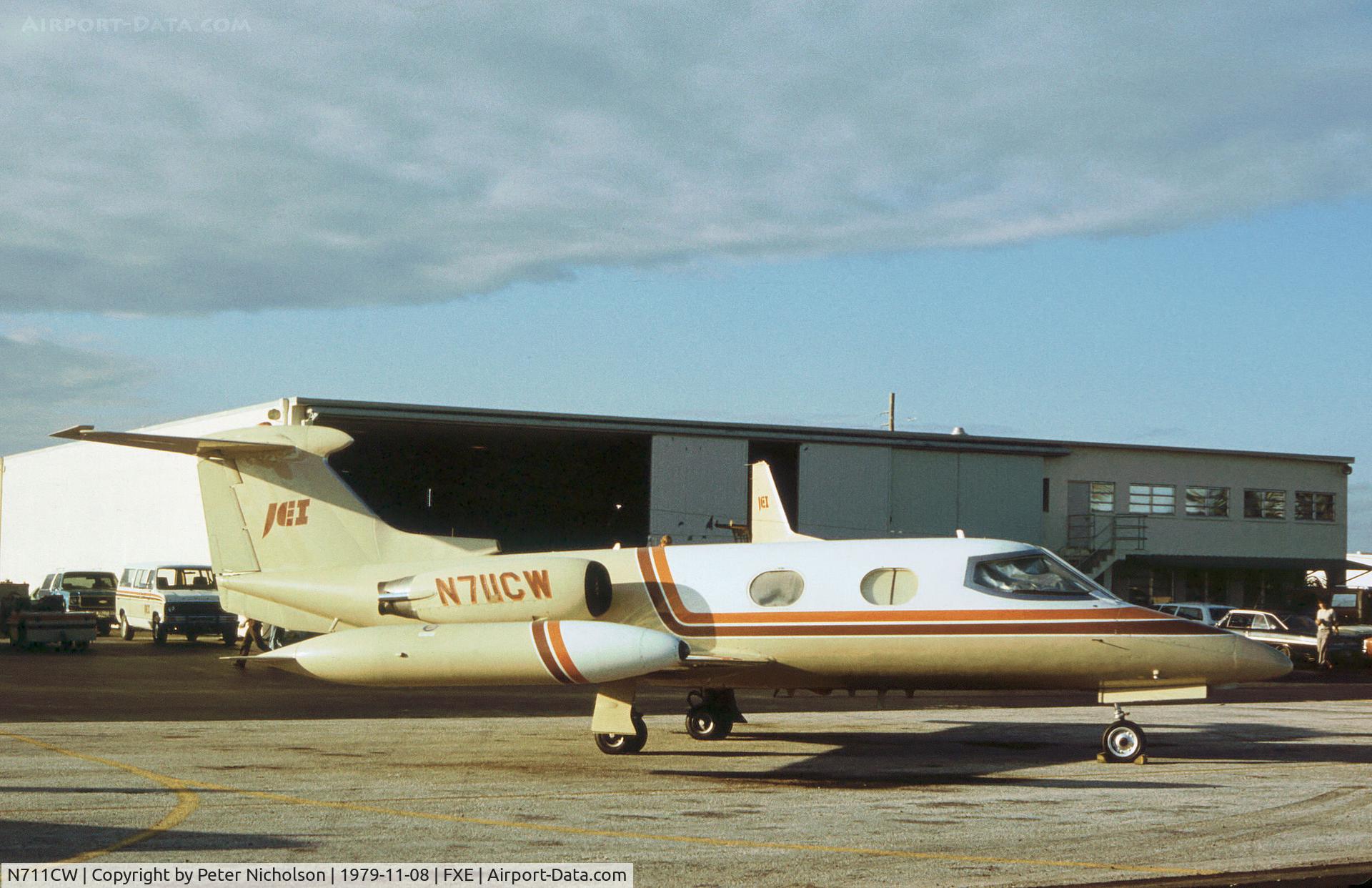 N711CW, 1965 Learjet 24 C/N 055, Learjet 24 as seen at Fort Lauderdale Executive in November 1979.