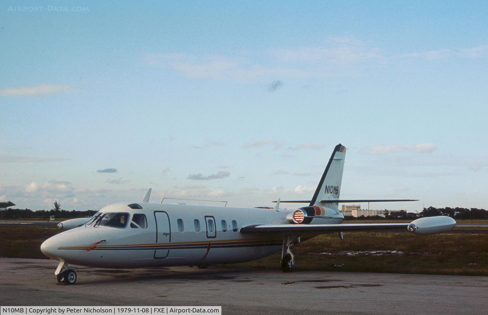 N10MB, Israel Aircraft Industries Westwind 1123 C/N 157, Westwind 1123 as seen at Fort Lauderdale in November 1979.