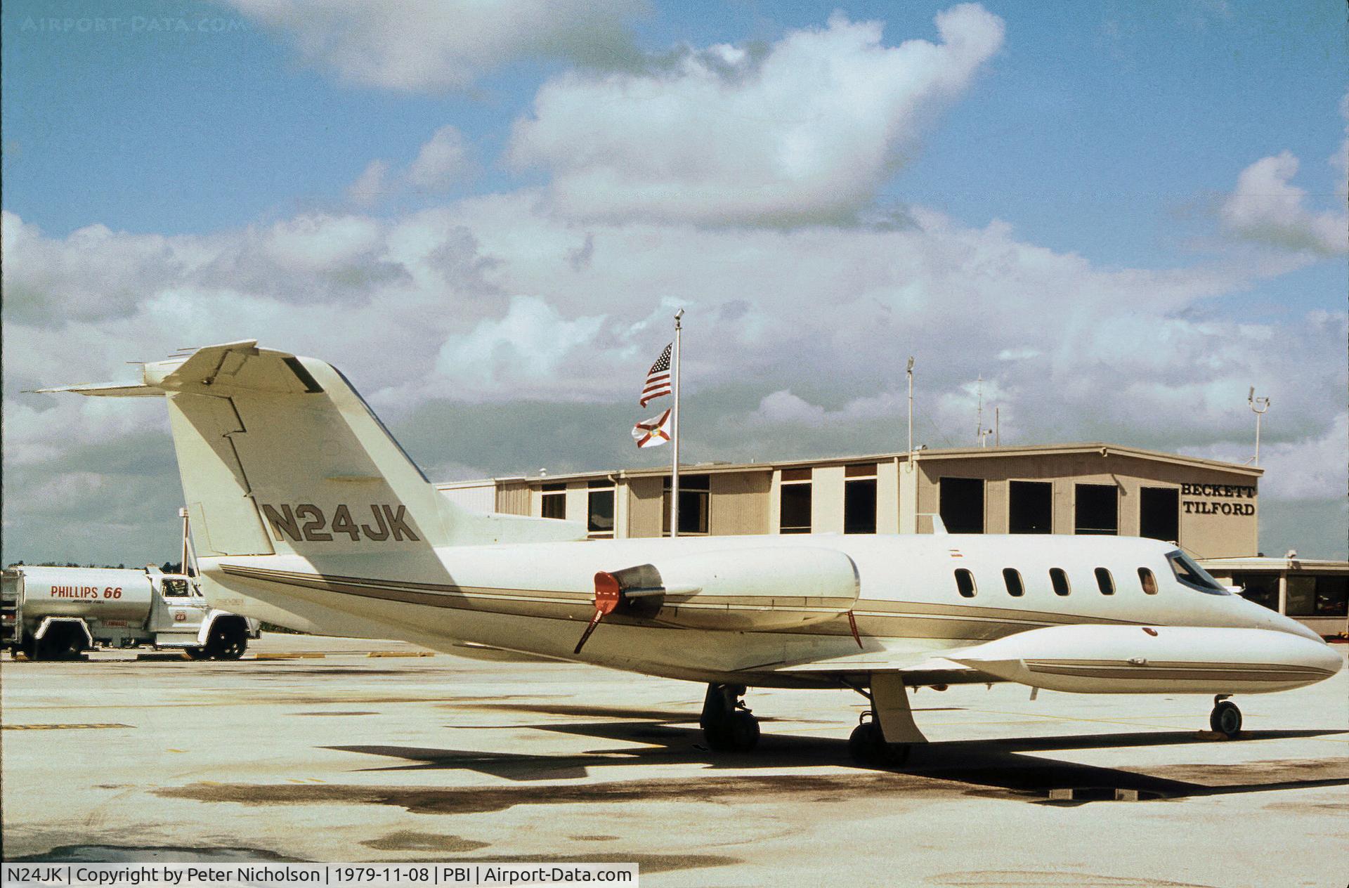 N24JK, 1978 Gates Learjet 25D C/N 261, Learjet 25D as seen at West Palm Beach in November 1979.