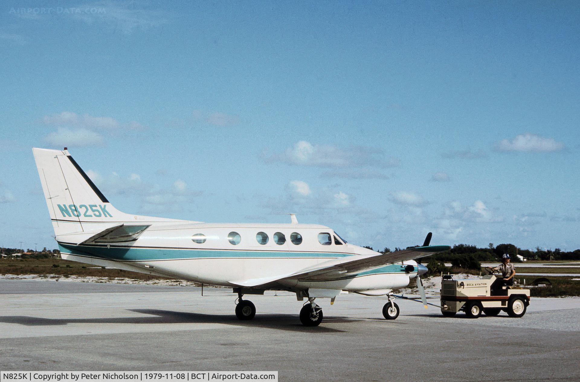 N825K, 1965 Beech 65-90 C/N LJ-91, Beech King Air 90 as seen at Boca Raton in November 1979.