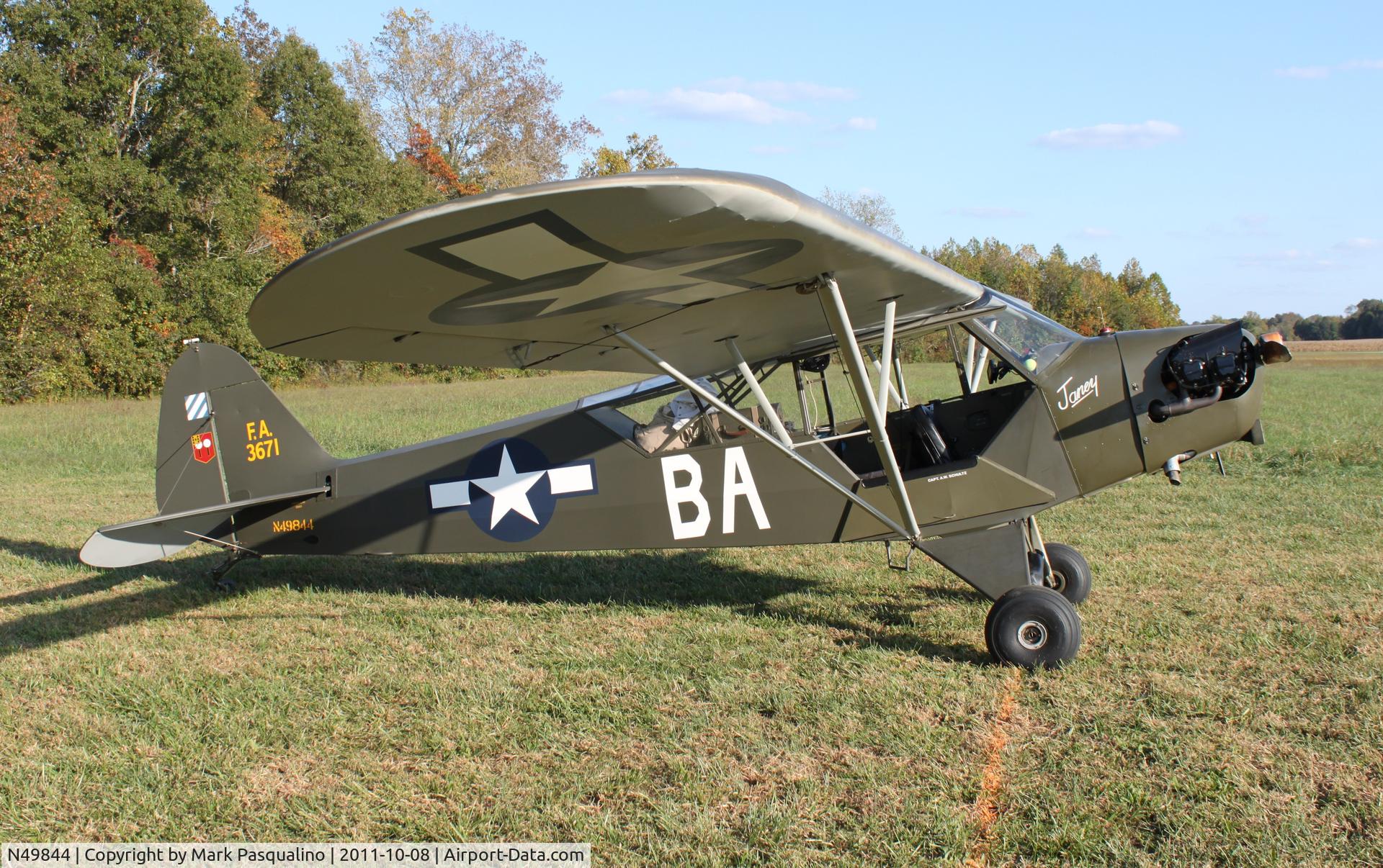 N49844, Piper L-4B Grasshopper (O-59A / J3C-65) C/N 10189, Piper L-4B